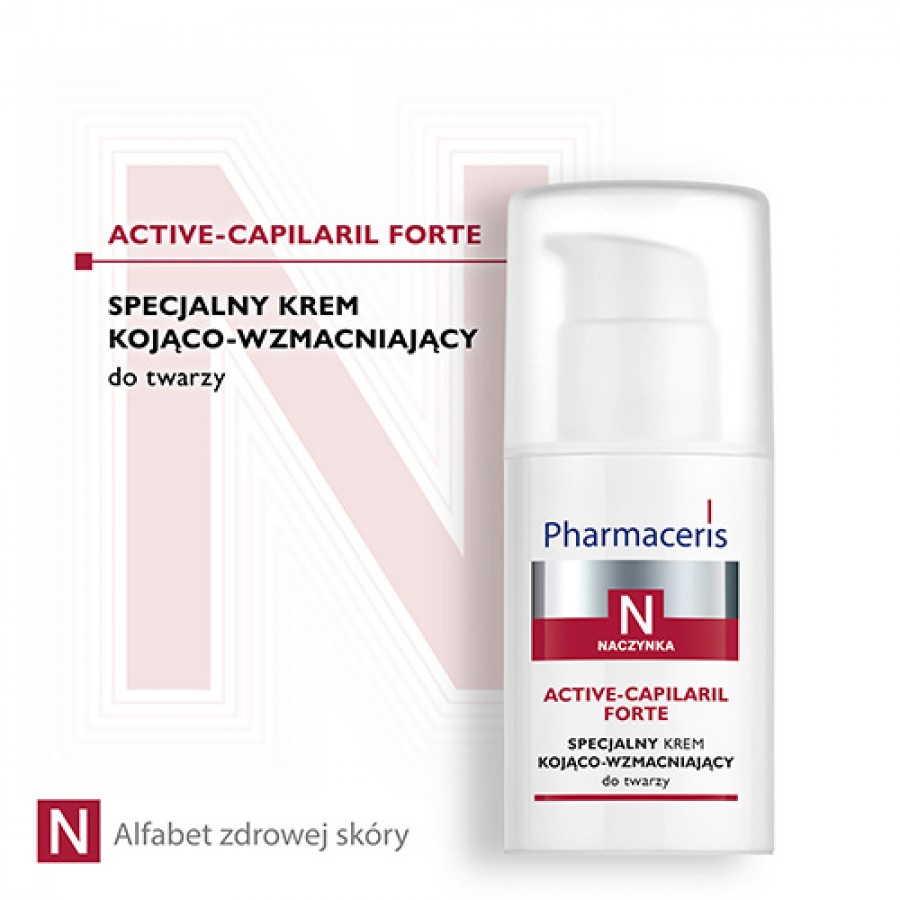 Miniaturka artykułu - #0 Pharmaceris N ACTIVE-CAPILARIL Specjalny krem kojąco-wzmacniający do twarzy, 30 ml