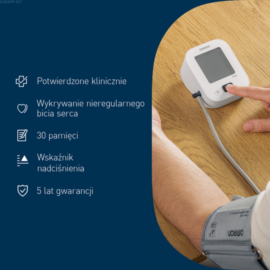 Zdjęcie produktu - 3 Omron M2+ Ciśnieniomierz naramienny automatyczny