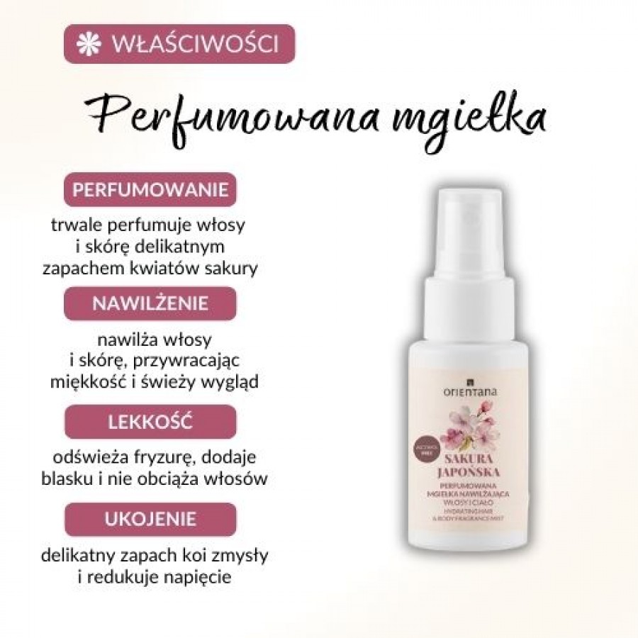 Miniaturka artykułu - #0 Orientana Perfumowana mgiełka nawilżająca do ciała i włos&oacute;w Drzewo Sandałowe, 50 ml