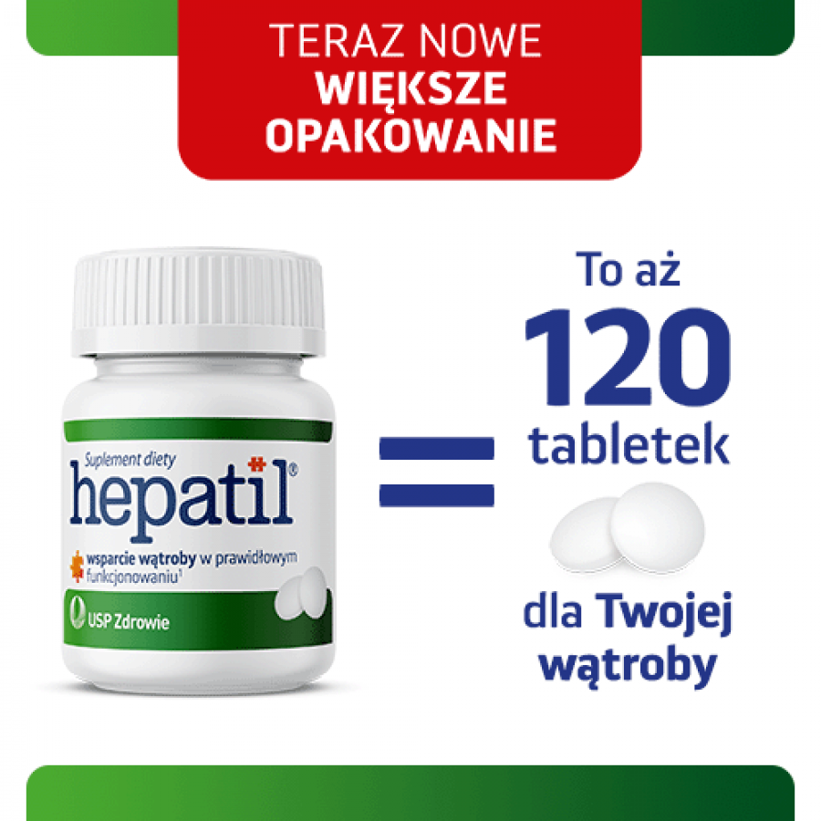 Zdjęcie produktu - 3 Hepatil, 120 tabl. - wsparcie wątroby w prawidłowym funkcjonowaniu