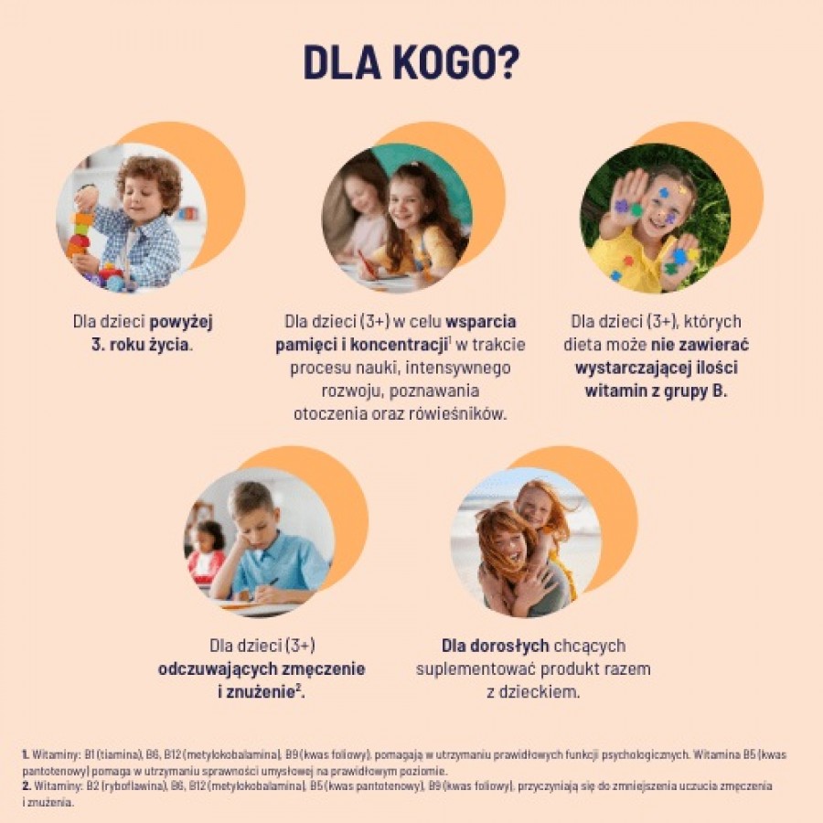 Zdjęcie produktu - 4 Naturell Witamina B Complex Uczeń, 60 tabl. - witaminy dla dzieci