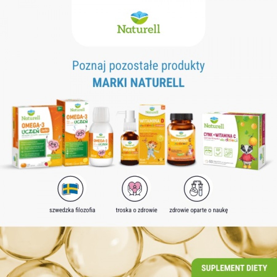 Zdjęcie produktu - 5 Naturell Witamina B Complex Uczeń, 60 tabl. - witaminy dla dzieci