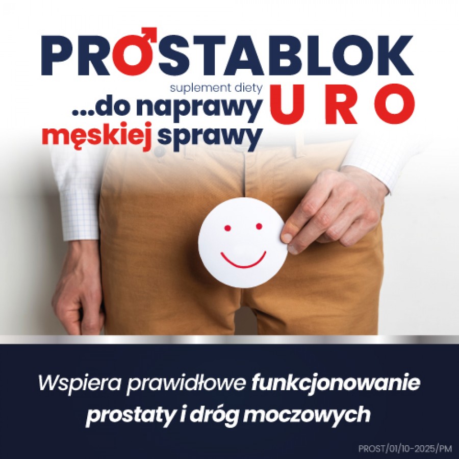 Miniaturka artykułu - #0 ProstaBlok Uro, 60 tabl. - suplement diety dla mężczyzn