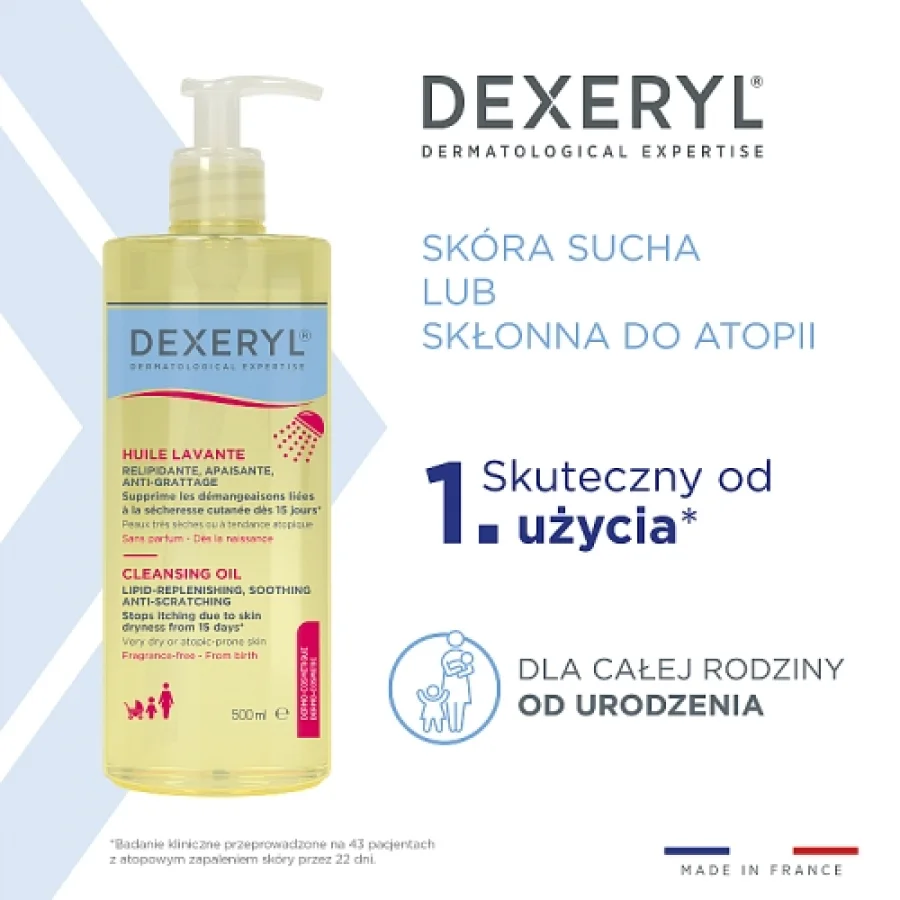 #2 – Dexeryl Łagodzący olejek do mycia, 500 ml