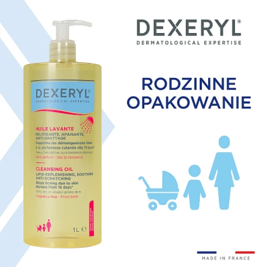 #0 – Dexeryl Łagodzący olejek do mycia, 1000 ml