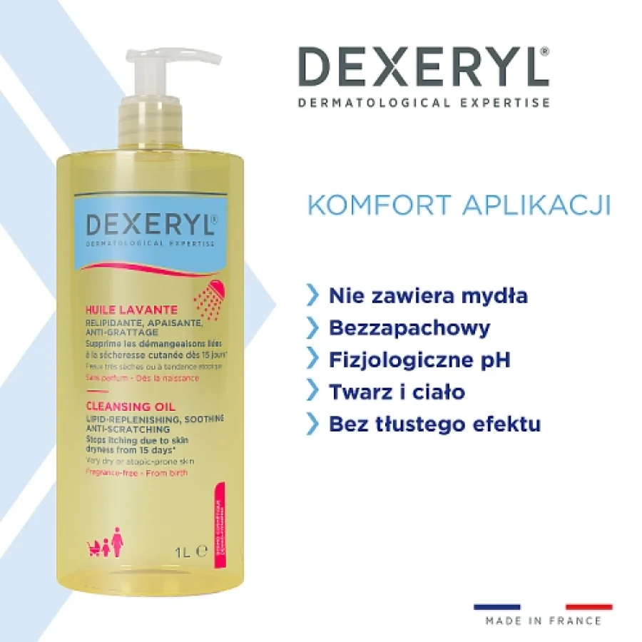 #1 – Dexeryl Łagodzący olejek do mycia, 1000 ml