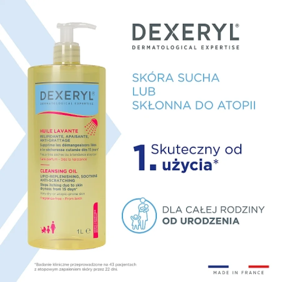 #2 – Dexeryl Łagodzący olejek do mycia, 1000 ml