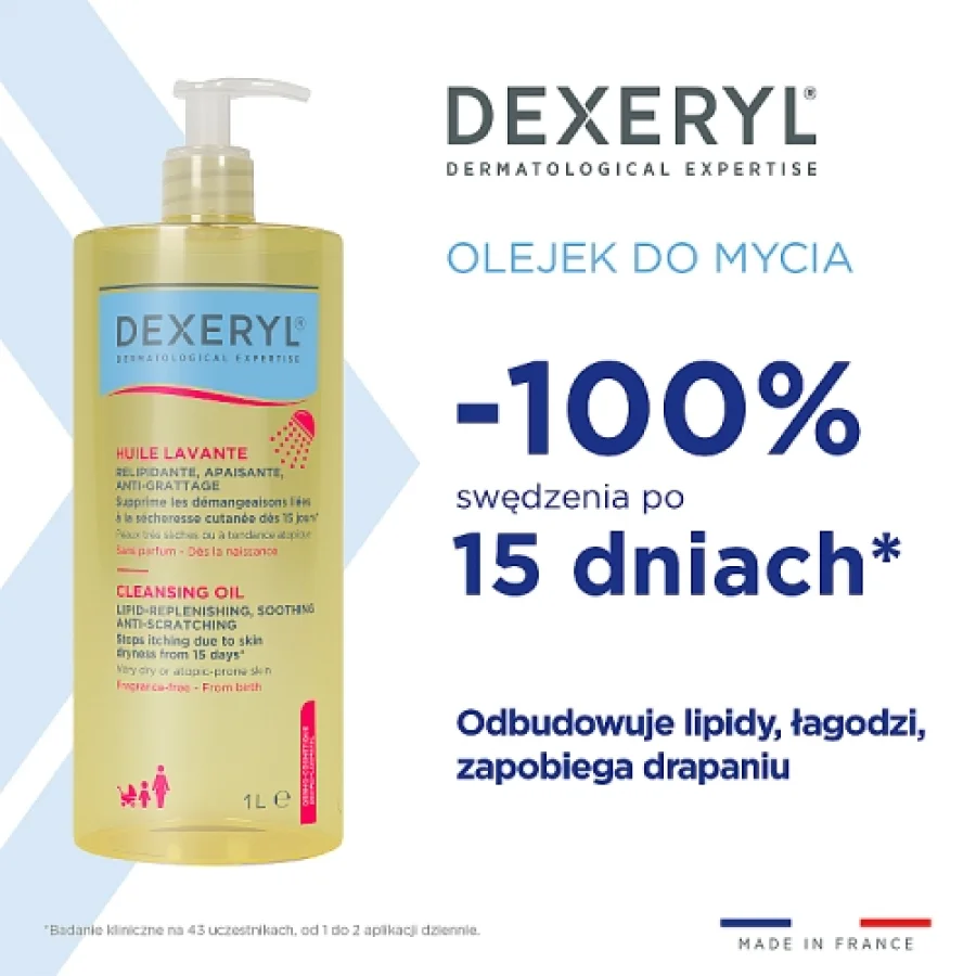 #3 – Dexeryl Łagodzący olejek do mycia, 1000 ml