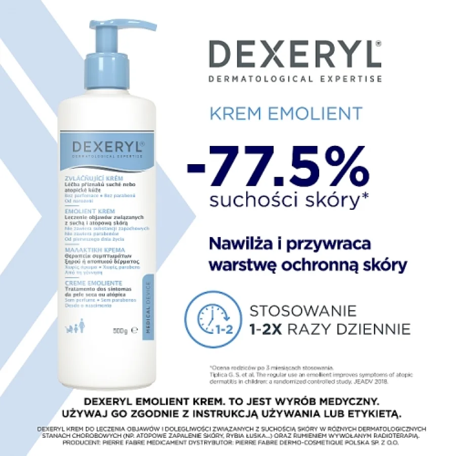 #2 – Zestaw DEXERYL Emolient Krem do sk&oacute;ry suchej i atopowej, 2 x 500 g