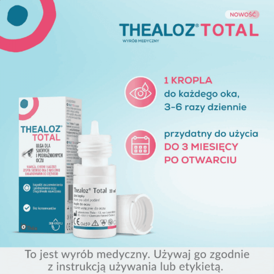 Zdjęcie produktu - 5 Thealoz Total Krople do oczu, 10 ml