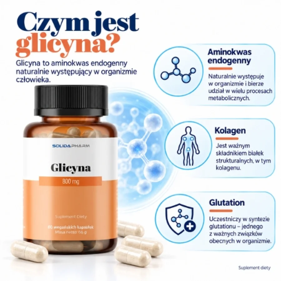 #1 – Solida Pharm Glicyna 800 mg, 60 kaps.