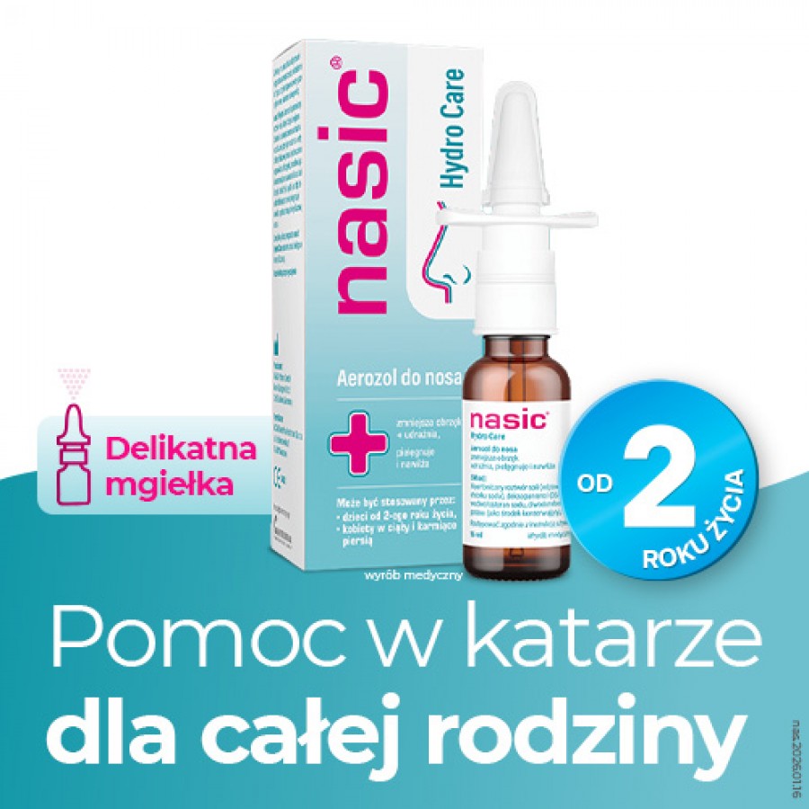 Miniaturka artykułu - #0 Nasic Hydro Care aerozol do nosa, 15 ml