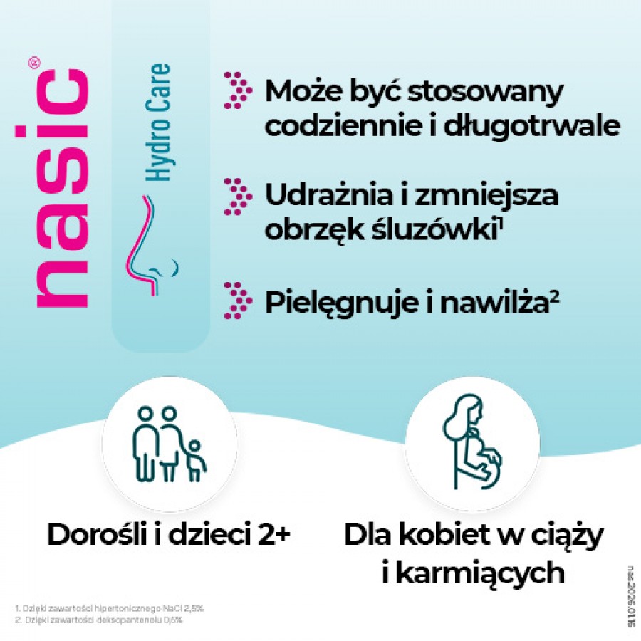 Miniaturka artykułu - #1 Nasic Hydro Care aerozol do nosa, 15 ml