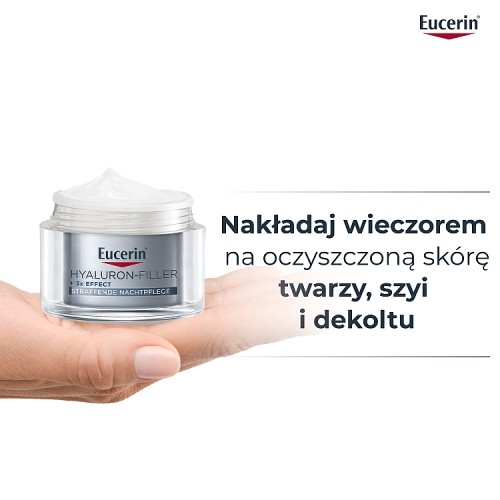Zdjęcie produktu - 6 Eucerin Hyaluron-Filler + 3x Effect Krem na noc wkład uzupełniający, 50 ml