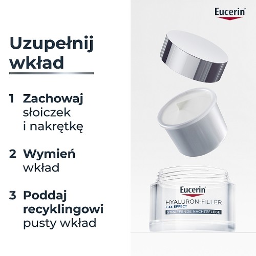 Zdjęcie produktu - 7 Eucerin Hyaluron-Filler + 3x Effect Krem na noc wkład uzupełniający, 50 ml