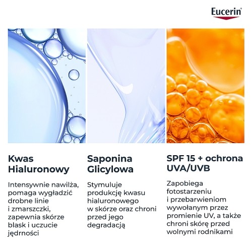 Zdjęcie produktu - 2 Eucerin Hyaluron-Filler + 3x Effect Krem na dzień SPF 15 wkład uzupełniający, 50 ml