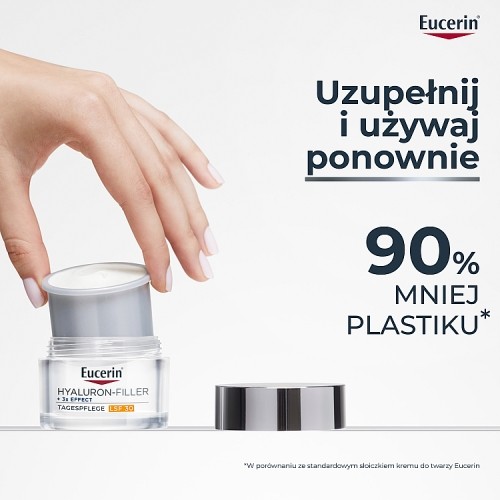 Zdjęcie produktu - 8 Eucerin Hyaluron-Filler + 3x Effect Krem na dzień SPF 30 wkład uzupełniający, 50 ml