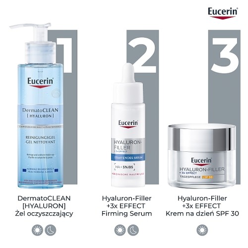 Zdjęcie produktu - 9 Eucerin Hyaluron-Filler + 3x Effect Krem na dzień SPF 30 wkład uzupełniający, 50 ml