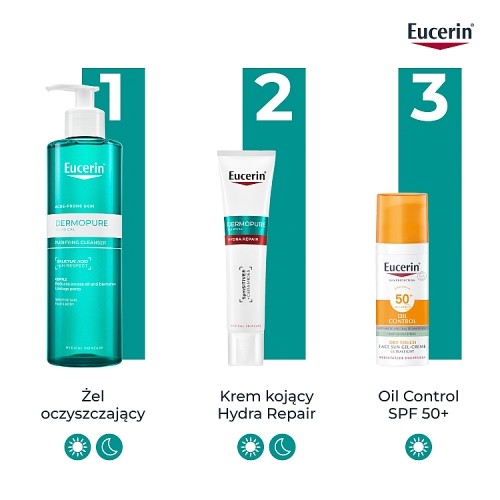 Zdjęcie produktu - 7 Eucerin DermoPure Clinical Hydra Repair Krem kojący z ceramidami, 40 ml