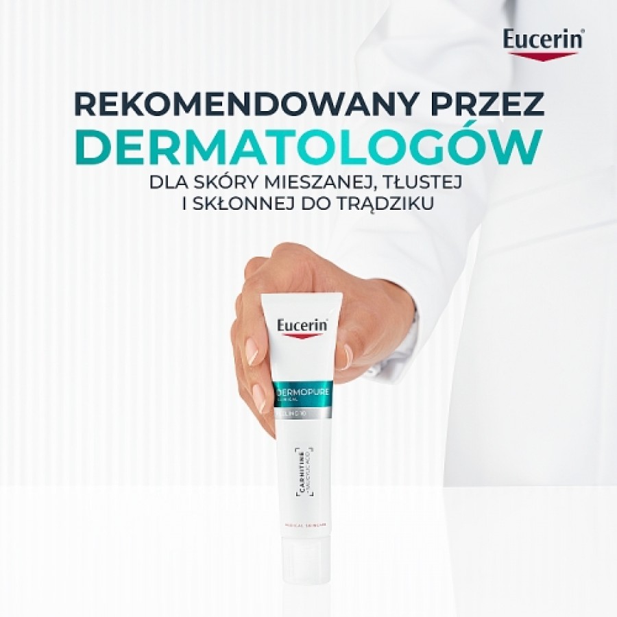 Zdjęcie produktu - 6 Eucerin DermoPure Clinical Kuracja złuszczająco-wygładzająca Kwasowy peeling na noc cera trądzikowa, 40 ml