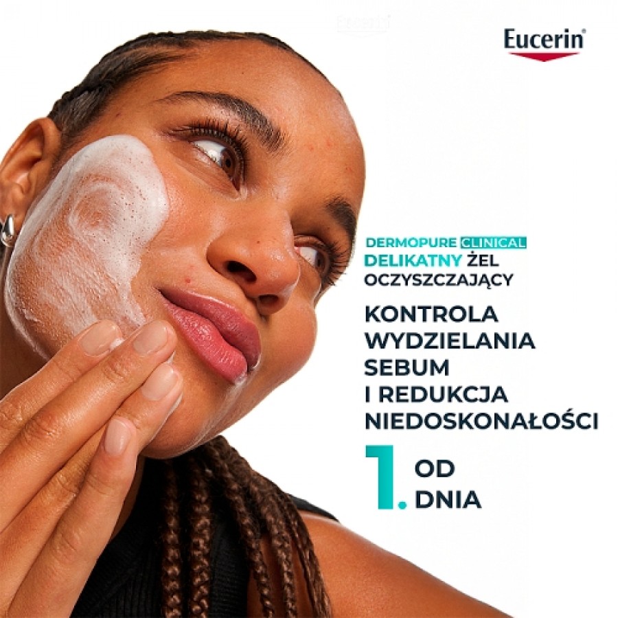 Miniaturka artykułu - #0 Eucerin DermoPure Clinical Oczyszczający żel do twarzy i ciała sk&oacute;ra tłusta i trądzikowa, 400 ml