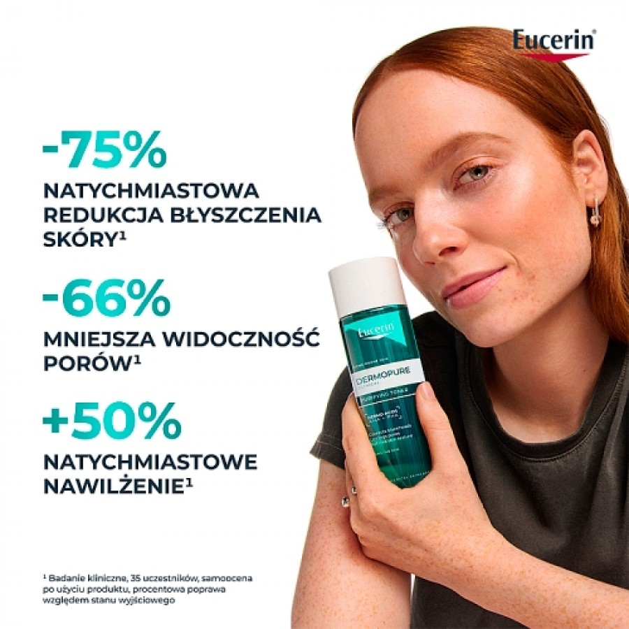 Miniaturka artykułu - #1 Eucerin DermoPure Clinical Oczyszczający tonik do twarzy cera problematyczna, 200 ml