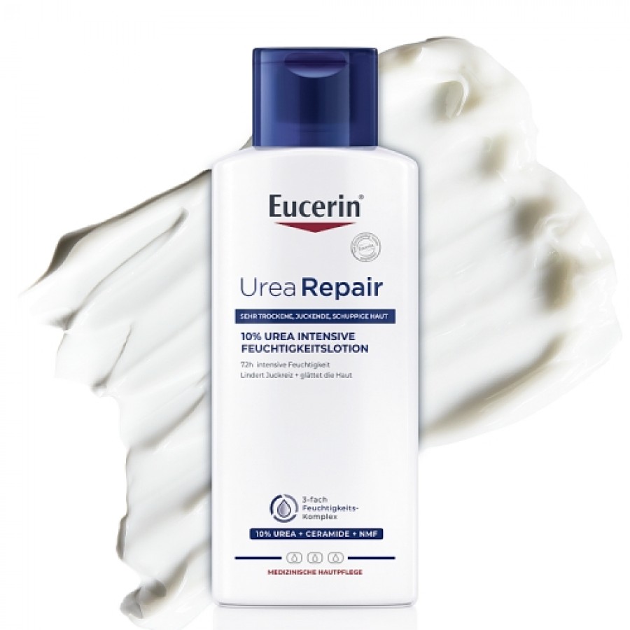 Miniaturka artykułu - #0 Eucerin UreaRepair Emulsja do ciała z 10% mocznika sk&oacute;ra bardzo sucha, 250 ml