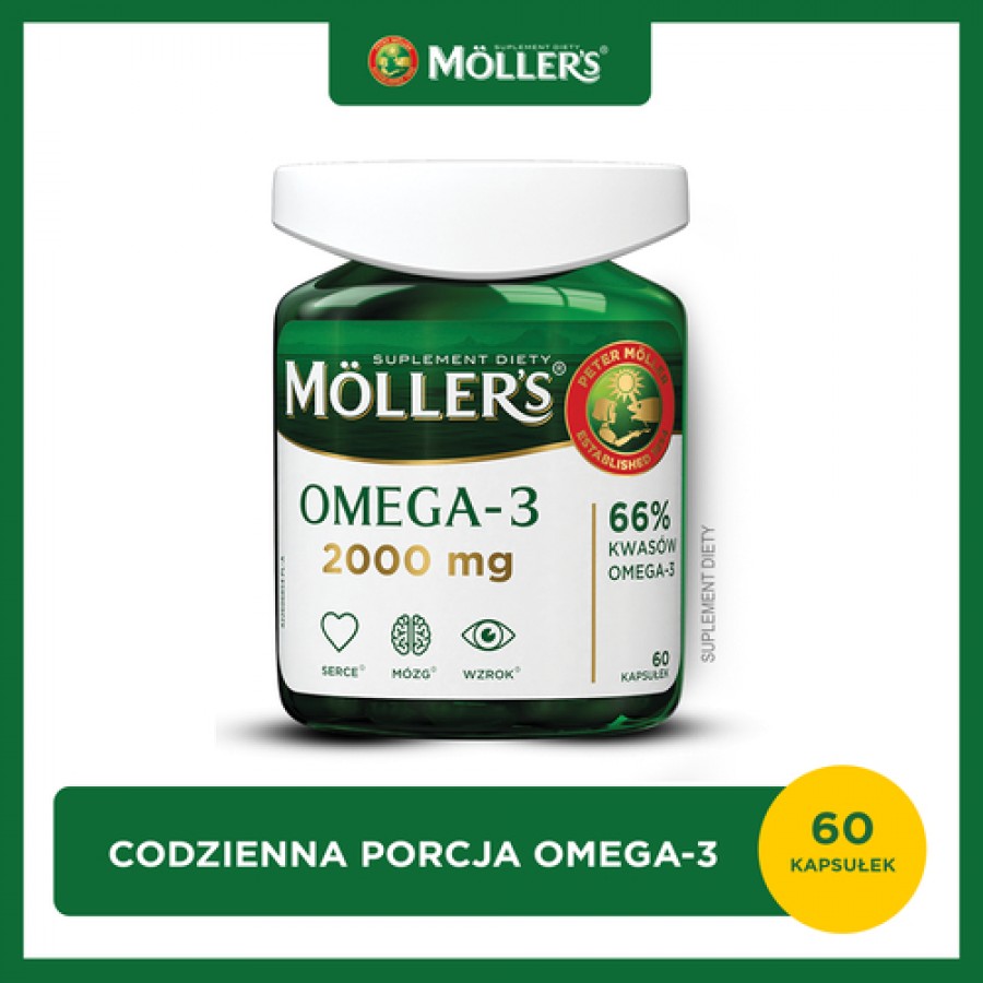 Miniaturka artykułu - #0 Mollers Omega-3 2000 mg, 60 kaps.