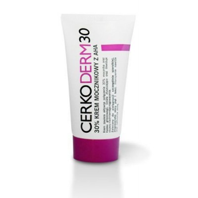 Miniaturka artykułu - #0 Cerkoderm 30 Krem mocznikowy z AHA,  50 ml