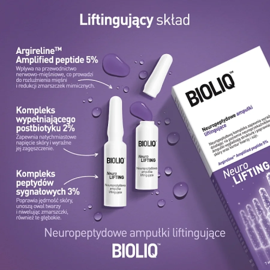 #4 – BIOLIQ Ampułki liftingujące do twarzy szyi i dekoltu, 7 x 1,5 ml