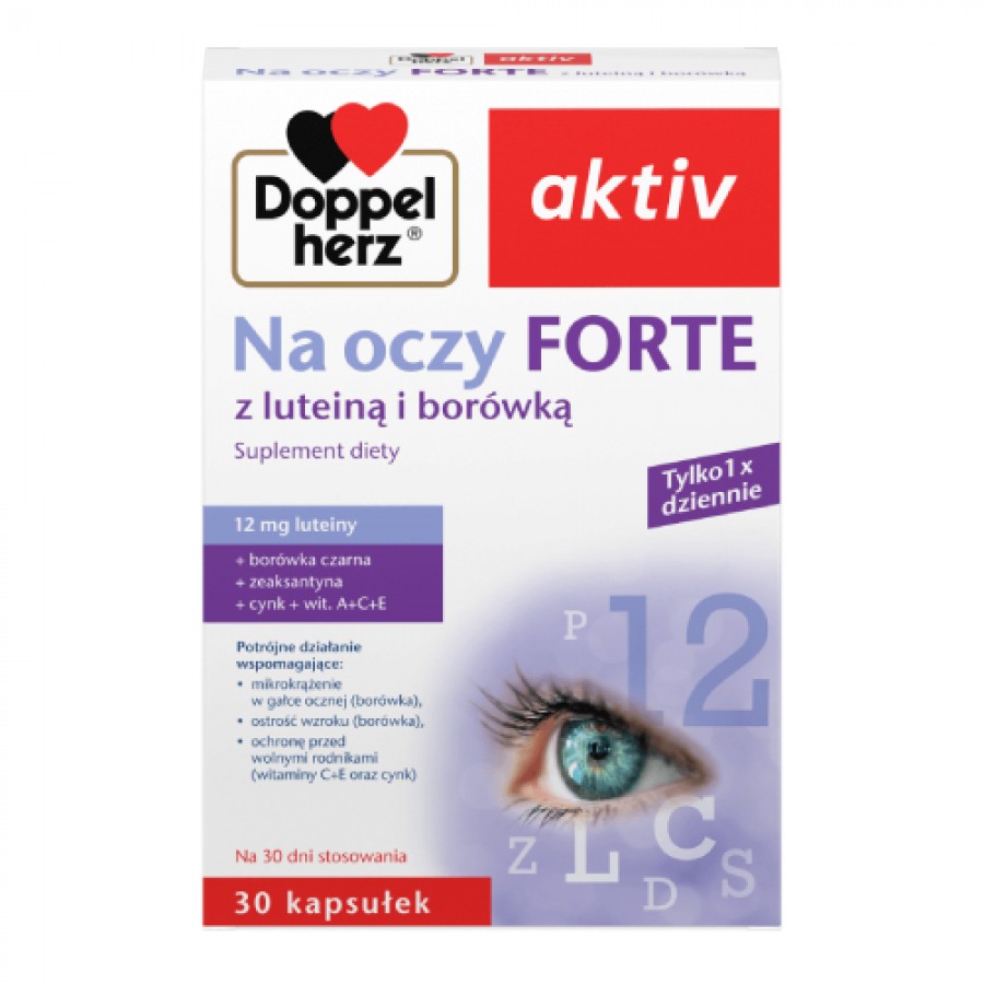 Miniaturka artykułu - #0 DOPPELHERZ AKTIV Na oczy Forte - 30 kapsułek