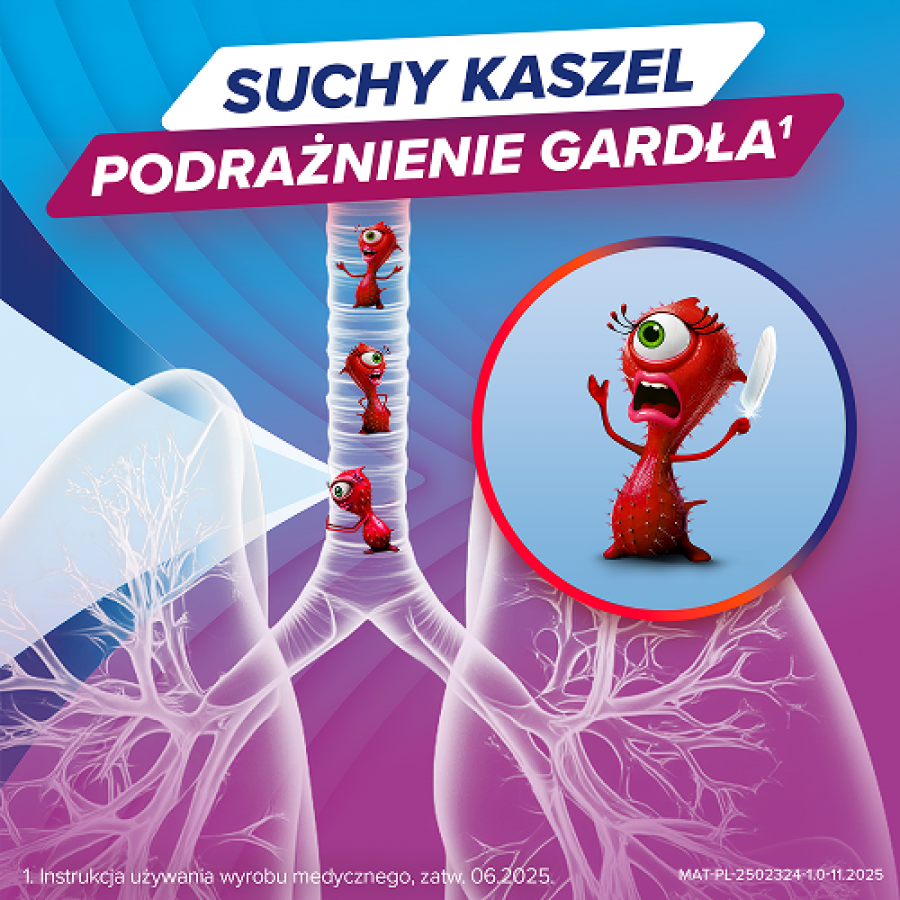 Miniaturka artykułu - #1 Mucosec Pastylki do ssania o smaku wiśni i jag&oacute;d leśnych, bez cukru, 16 szt. - na b&oacute;l gardła i kaszel