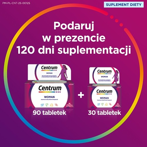 Miniaturka artykułu - #0 Centrum Woman Zestaw, 120 tabl. - witaminy dla kobiet