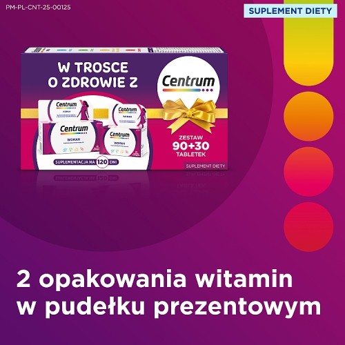 Miniaturka artykułu - #1 Centrum Woman Zestaw, 120 tabl. - witaminy dla kobiet