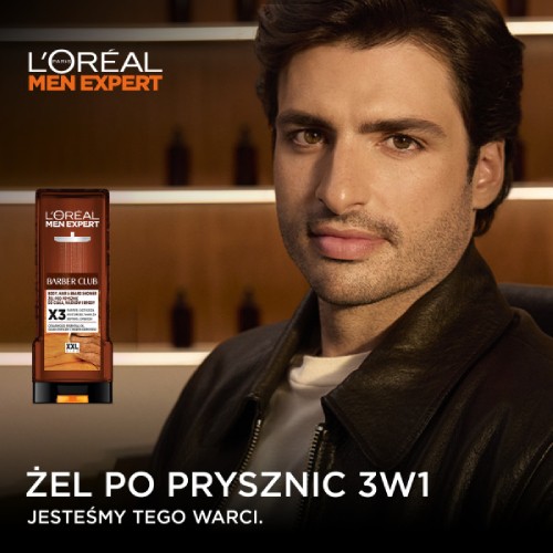 Zdjęcie produktu - 0 L'Or&eacute;al Men Expert Barber Club 3w1 Żel do mycia ciała włos&oacute;w i brody dla mężczyzn, 400 ml