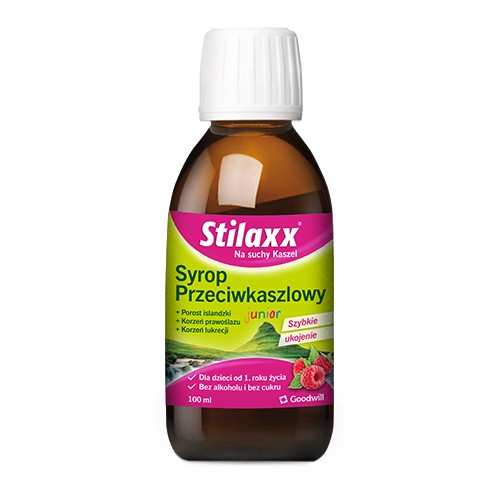 Miniaturka artykułu - #0 Stilaxx Syrop przeciwkaszlowy dla dzieci na suchy kaszel, 100 ml