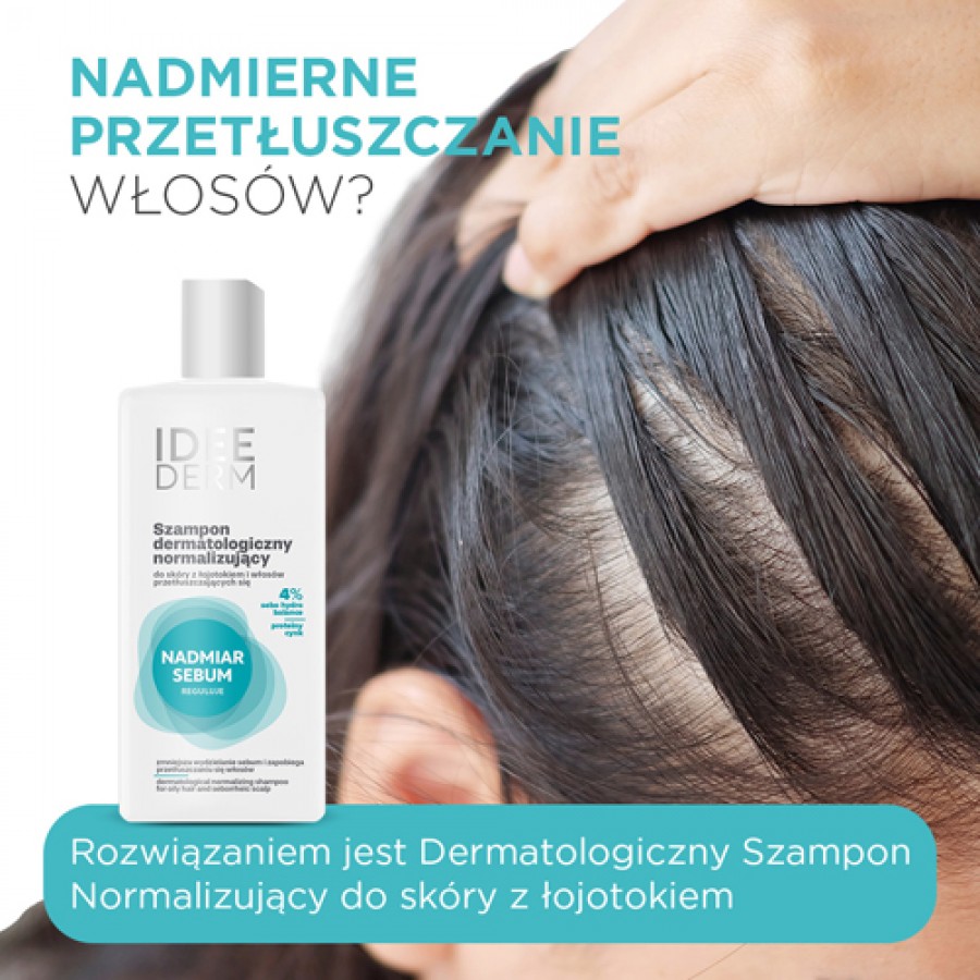 Miniaturka artykułu - #0 Idee Derm Szampon normalizujący do włos&oacute;w przetłuszczających się, 300 ml