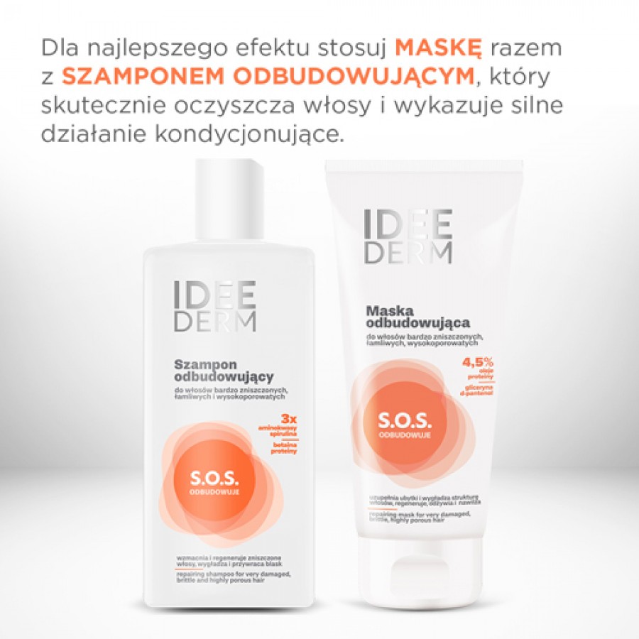 #3 – Idee Derm Maska odbudowująca do włos&oacute;w wysokoporowatych, 200 ml