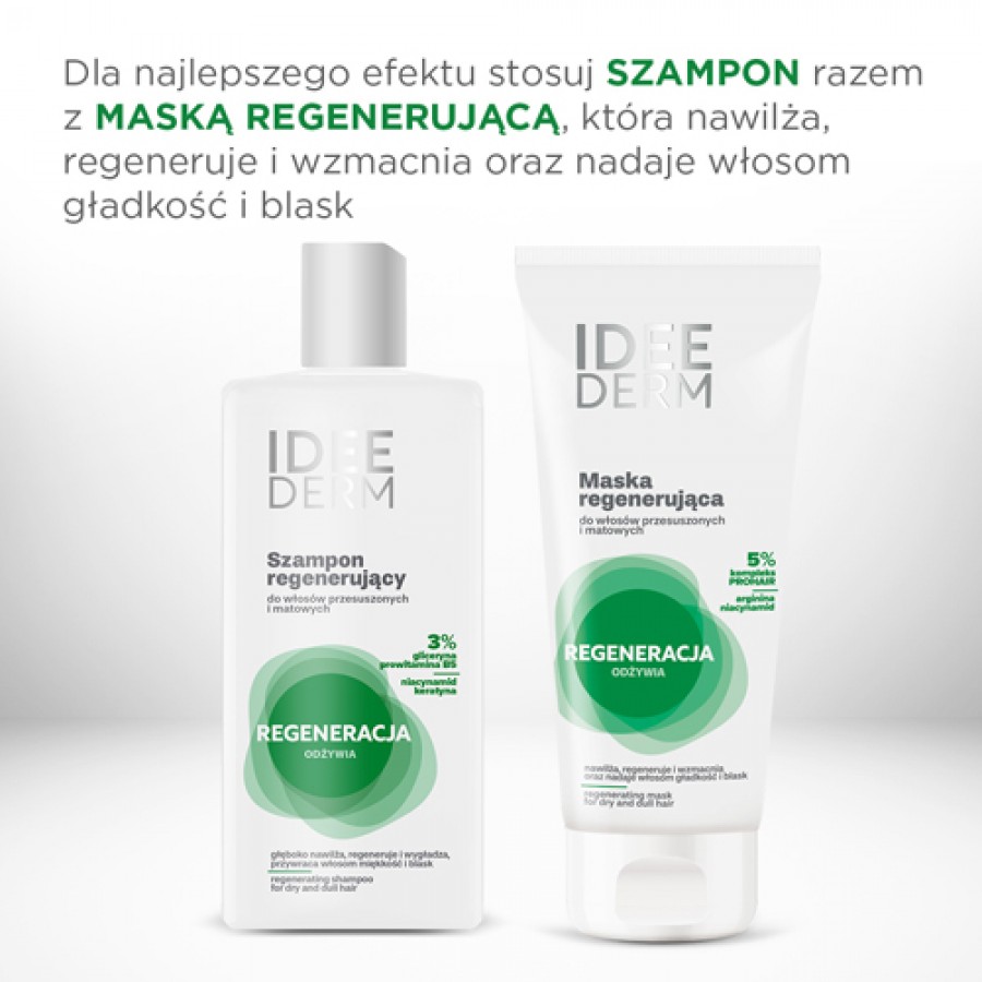 #3 – Idee Derm Szampon regenerujący do włos&oacute;w przesuszonych i matowych, 300 ml