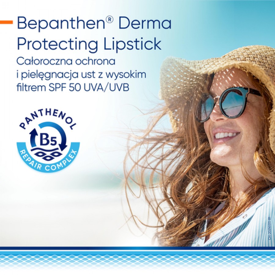 Miniaturka artykułu - #0 Bepanthen Derma Protecting Lipstic pomadka do ust, 4,5 g