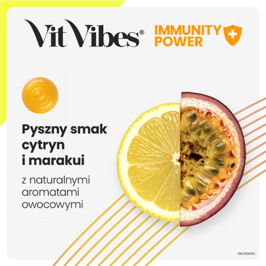 Zdjęcie produktu - 4 Vit Vibes Immunity Power żelki smak marakuja cytryna, 60 szt.