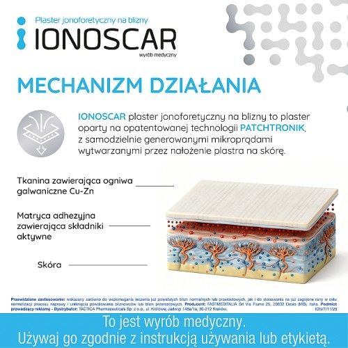 Miniaturka artykułu - #1 Ionoscar plaster jonoforetyczny na blizny 10 x 20 cm, 2 szt.