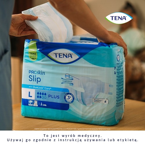 Zdjęcie produktu - 0 Tena ProSkin Slip Pieluchomajtki z rzepami Plus M, 30 szt.