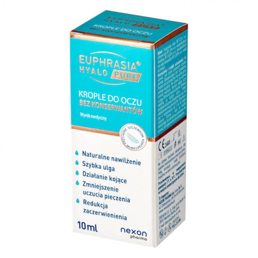 Miniaturka artykułu - #0 Euphrasia Hyalo Pure Krople do oczu, 10 ml