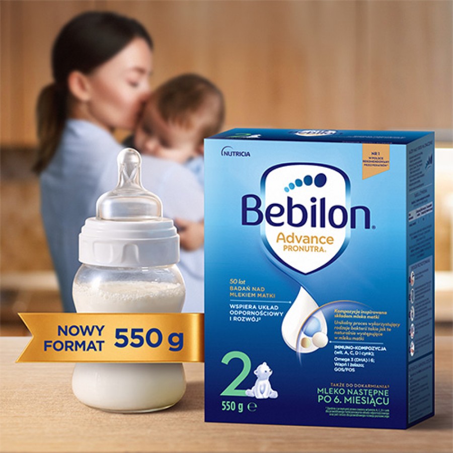 Miniaturka artykułu - #0 Bebilon Pronutra Advance 2 Mleko następne po 6. miesiącu, 550 g