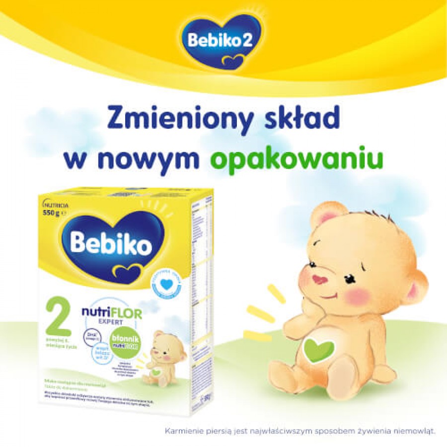 Miniaturka artykułu - #0 Bebiko 2 NutriFlor Expert Mleko następne dla niemowląt powyżej 6. miesiąca życia, 550 g