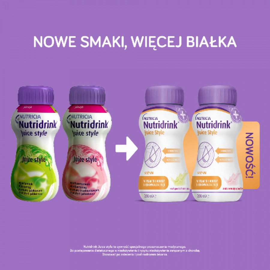 Miniaturka artykułu - #0 Nutridrink Juice Style smak gruszki i kwiatu bzu, 4 x 200 ml