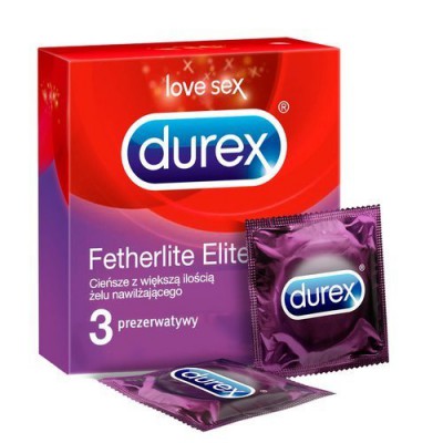 Miniaturka artykułu - #0  DUREX FETHER ELITE Prezerwatywy, 3 sztuki