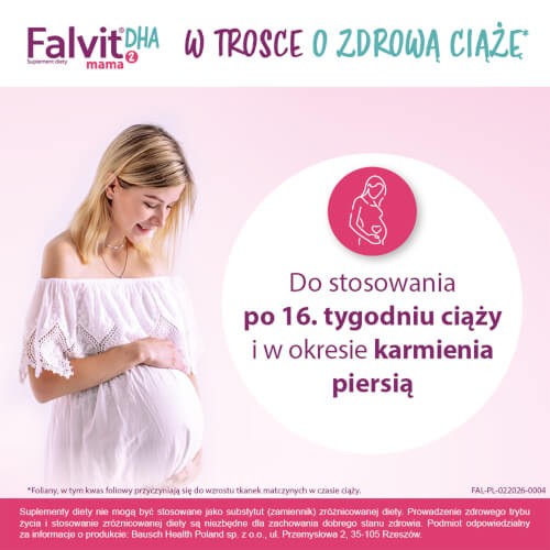 Zdjęcie produktu - 3 Falvit Mama 2 DHA, 30 kaps. - witaminy dla kobiet w ciąży i karmiących piersią