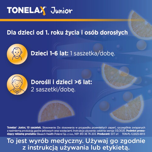 Zdjęcie produktu - 3 Tonelax Junior, 10 sasz.
